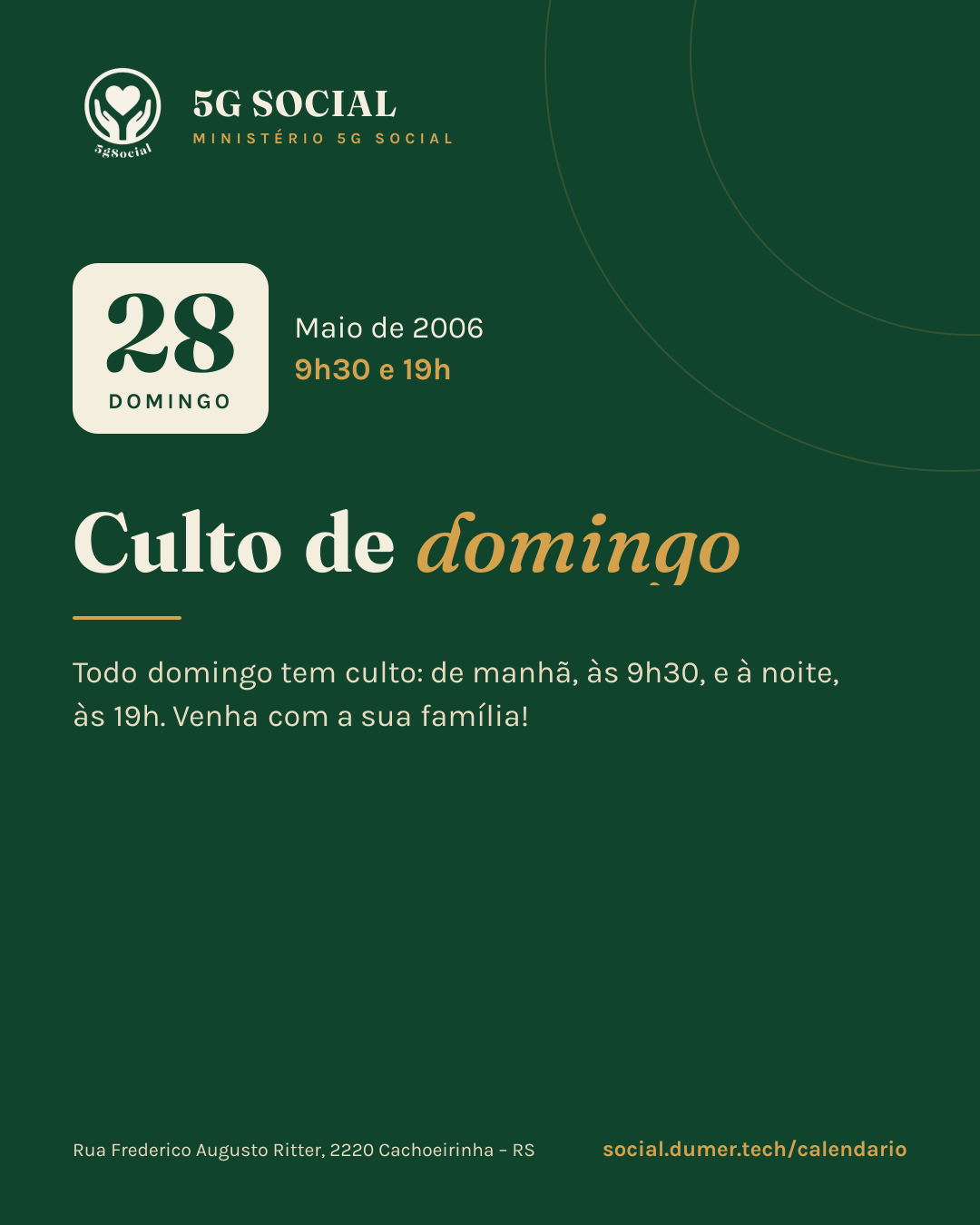 Arte: Culto de domingo